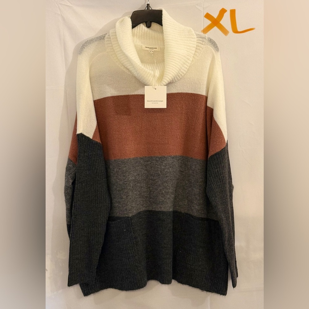 beachlunchlounge Multicolor Turtleneck Sweater